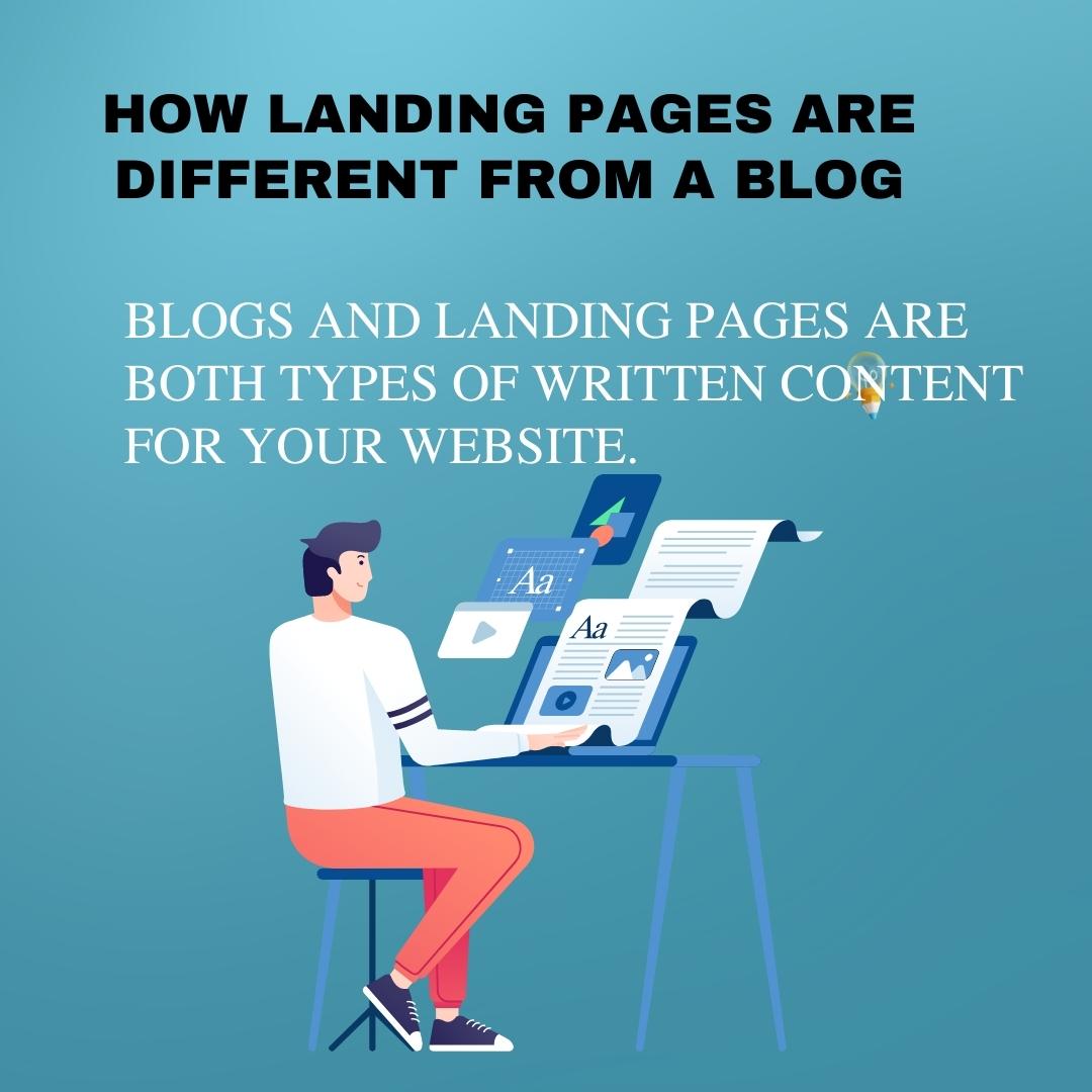 Landing page vs blog